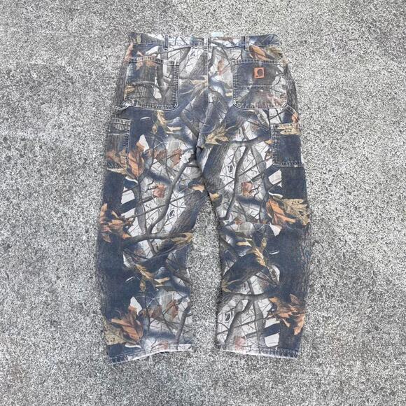 Carhartt B158 Camo Double Knee Work Pants 36x30 Baggy Carpenter Dungaree Loose